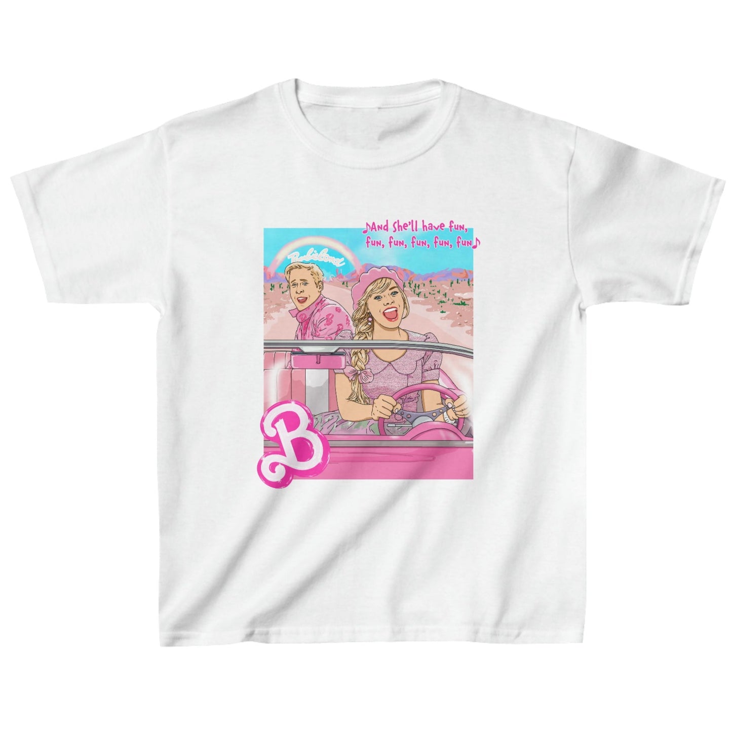 Barbie & Ken Kid's T-Shirt - Pink Corvette