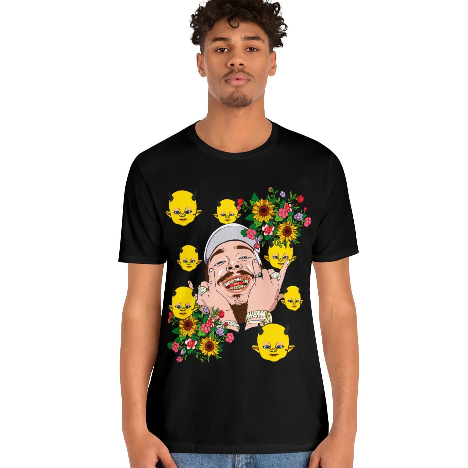 Abe Gallery Post Malone T-shirt! Sunflower, Hypebeast Art Nike Supreme Rap merch Light Pink / L