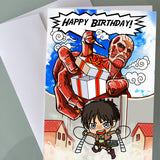 Attack on Titan Birthday Card - Colossal