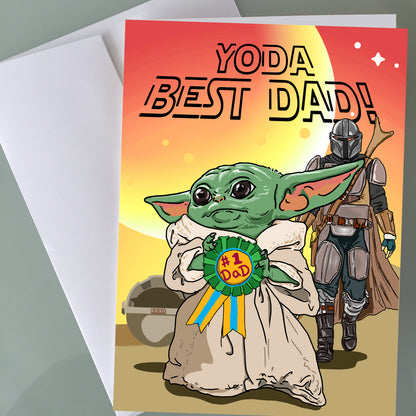 Baby Yoda Father's Day Card - Mandalorian