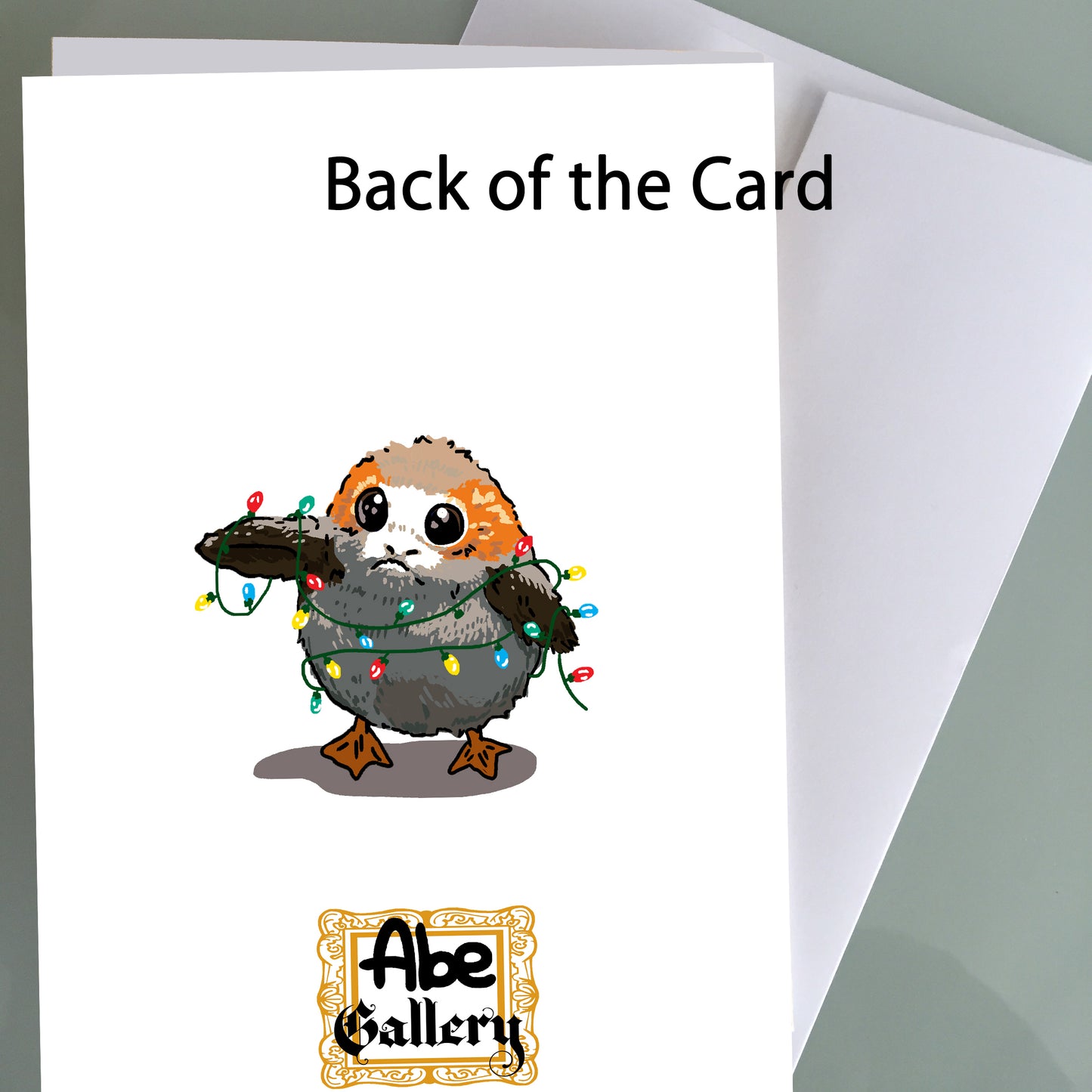 Baby Yoda Christmas Card - Porgs