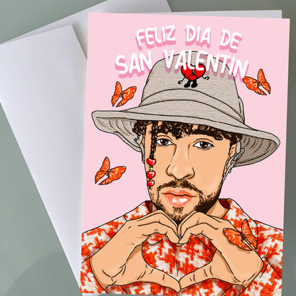 Bad Bunny Valentine's Day Card - San Valentin