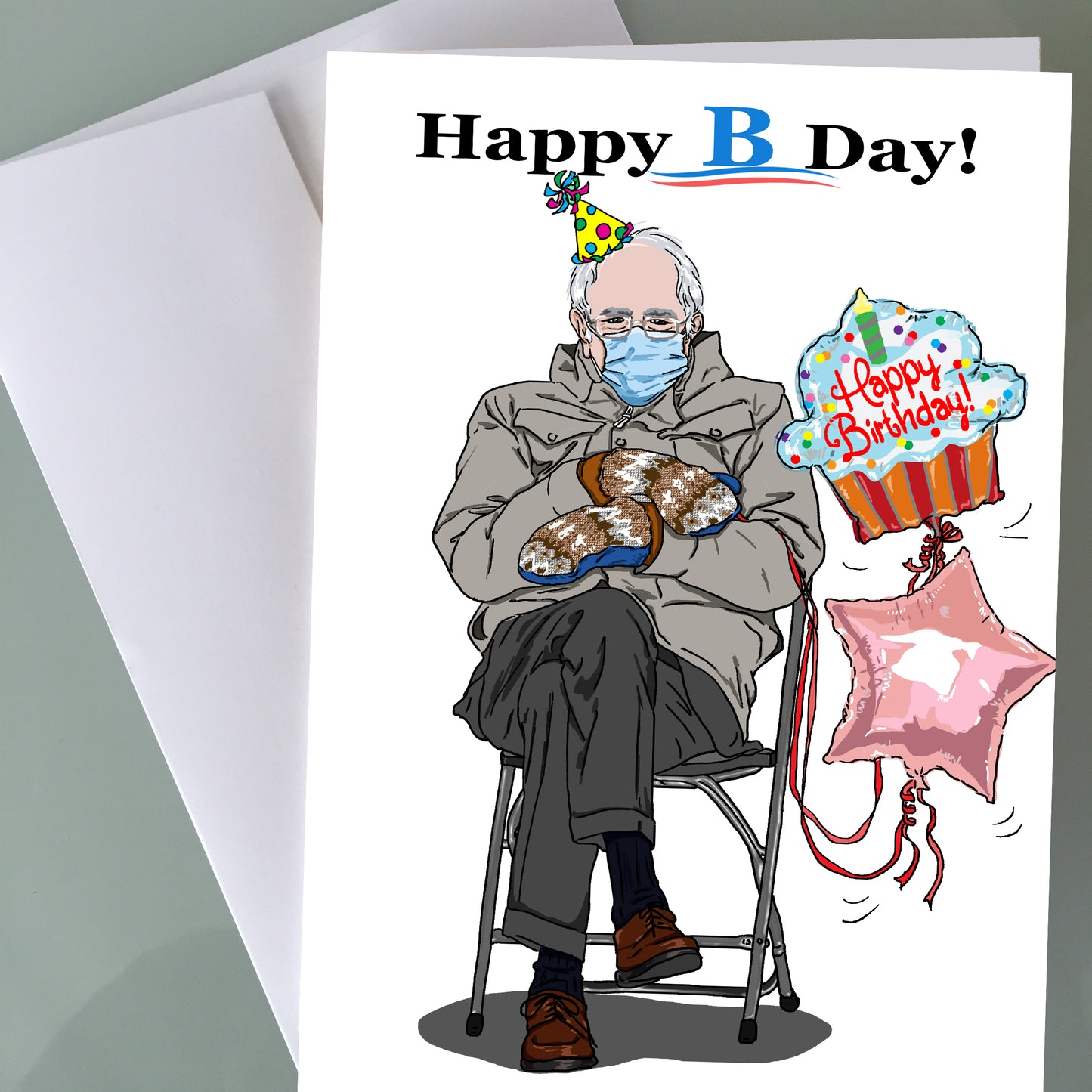 Bernie Sanders Birthday Card - Feel the Bern
