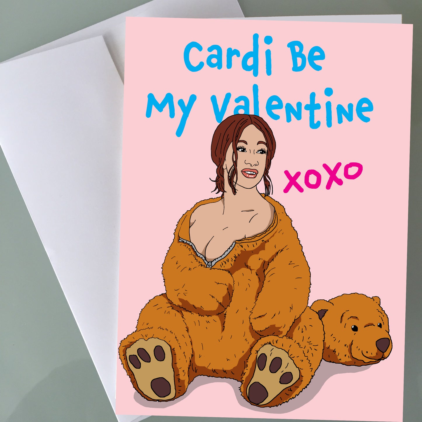 Cardi B Valentine's Day Card - Teddy Bear