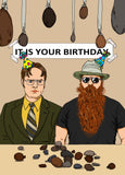 Custom The Office Birthday Card - Dwight Schrute
