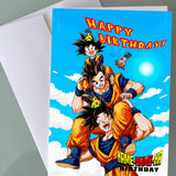 Dragon Ball Z Birthday Card - Goku, Gohan & Goten