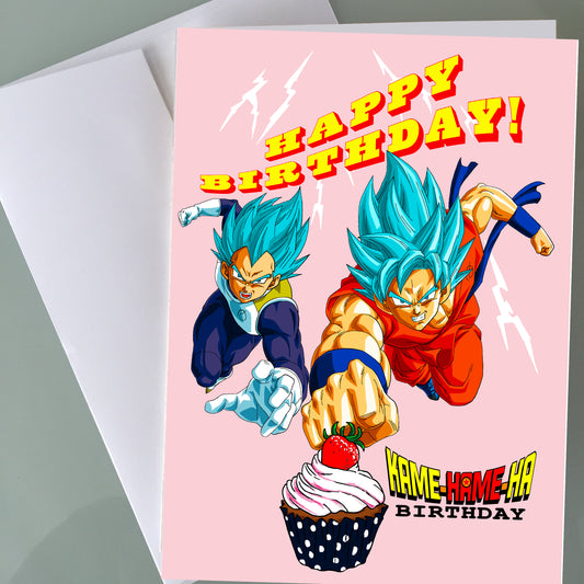 Dragon Ball Z Birthday Card - Goku vs Vegeta