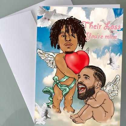 Drake, 21 Savage Valentine's Day Card - Her Loss