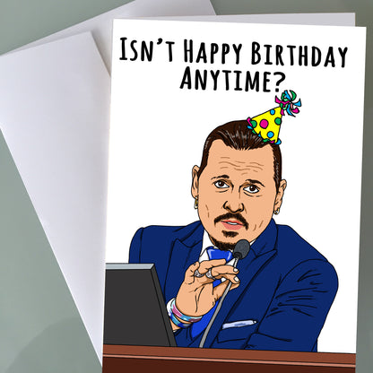 Johnny Depp Birthday Card - Happy Hour