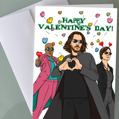The Matrix Valentine's Day Card - Keanu Reeves