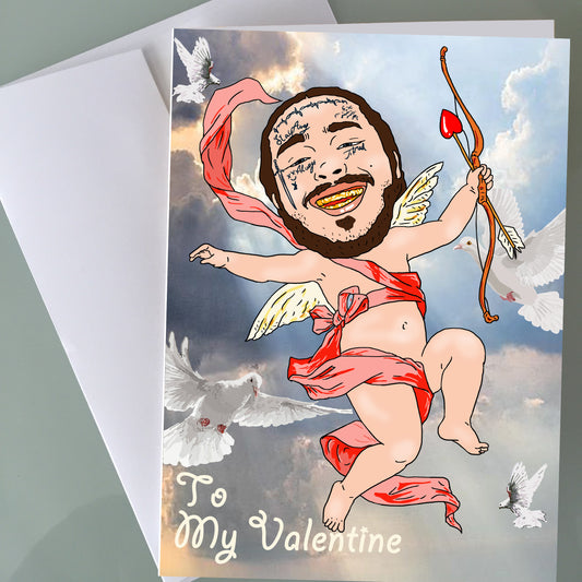 Post Malone Valentine's Day Card - Cupid