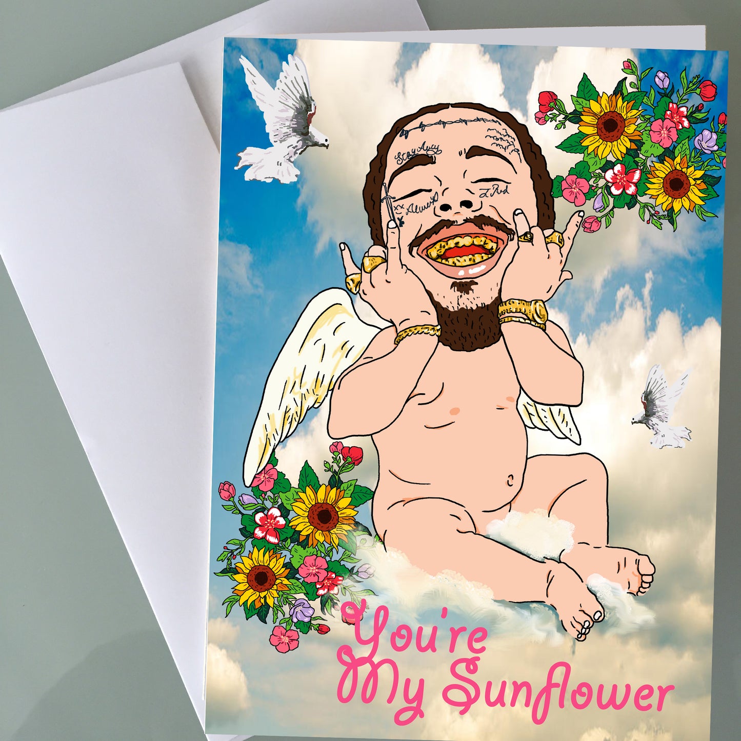 Post Malone Valentine's Day Card - Cherub