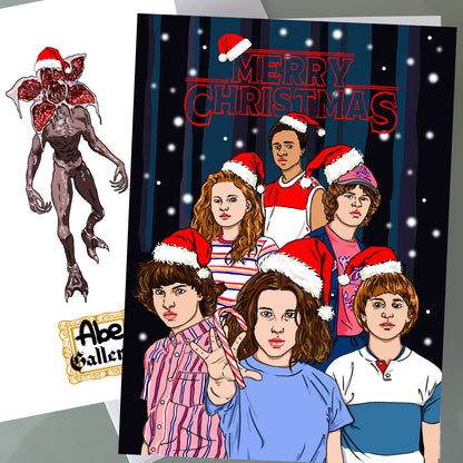 Stranger Things Christmas Card - The Crew