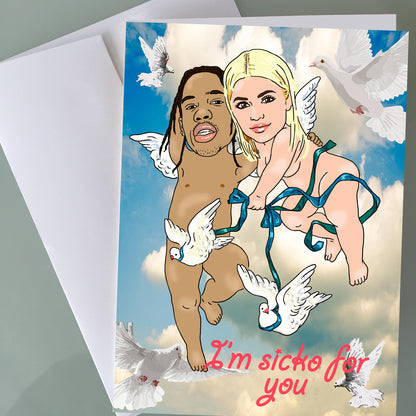 Travis Scott, Kylie Jenner Valentine's Day Card - Sicko