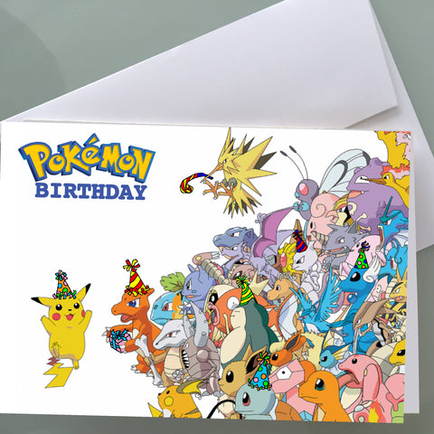 Pokemon Birthday Card - Parade