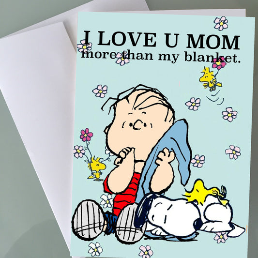 Snoopy Mother's Day Card - Blanket