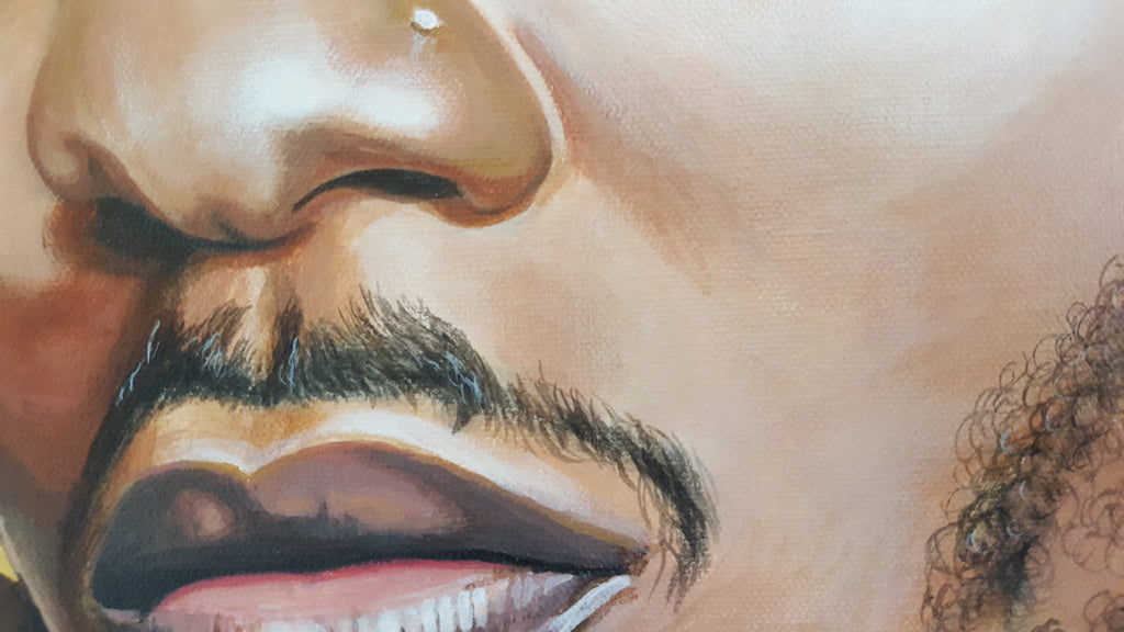 Kendrick Lamar x Louis Vuitton Monogram Portrait Painting by Junko Abe
