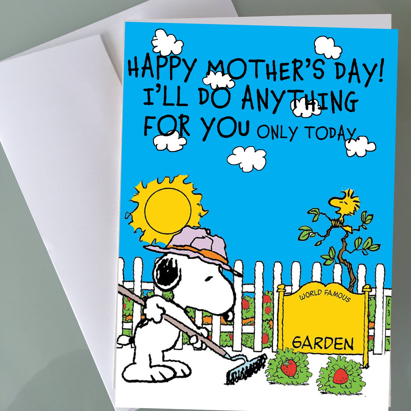 Snoopy Mother's Day Card - Garden